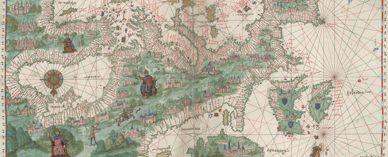 أوروبا وإفريقيا سنة 1547 - خريطة بورتلان  