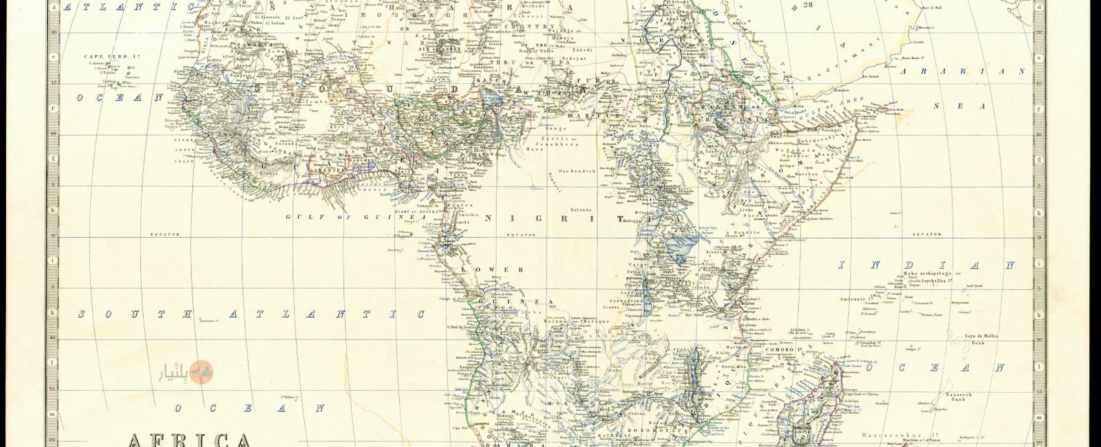  إفريقيا سنة 1862 حسب البريطاني كيث جونستون 