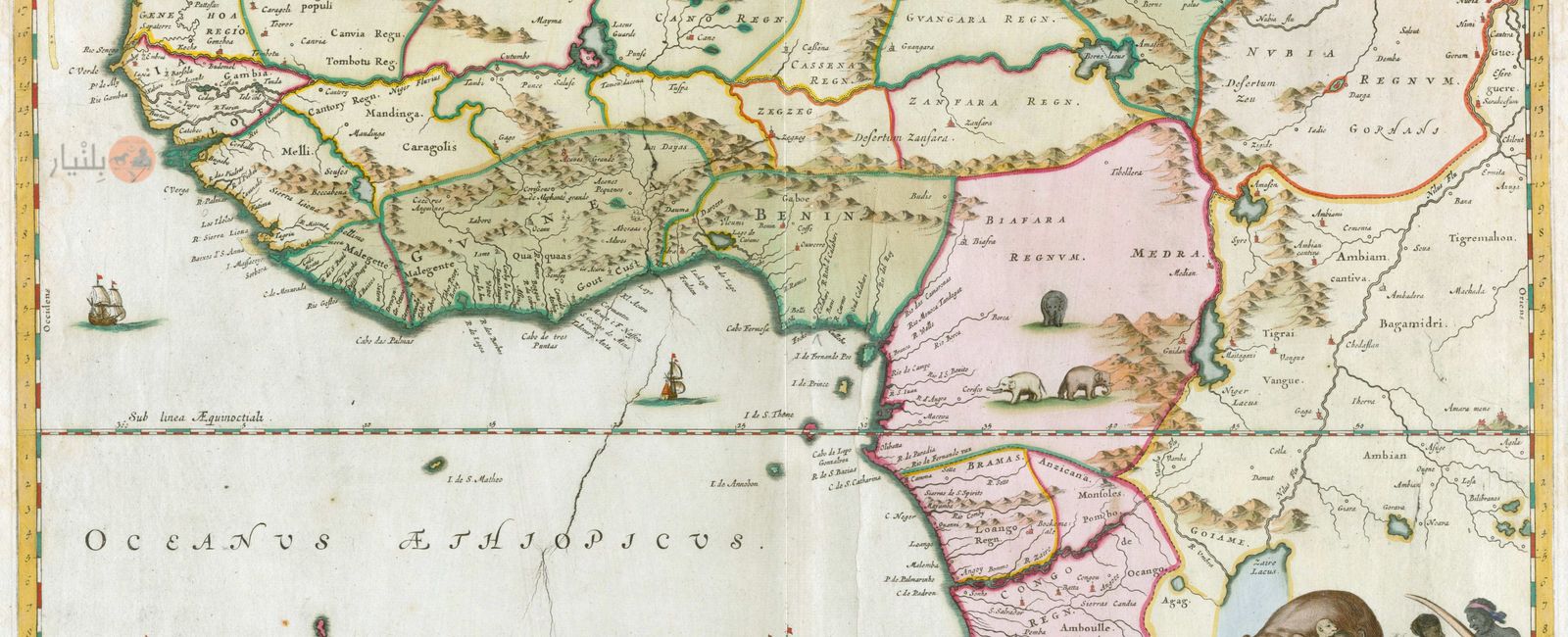 غرب إفريقيا سنة 1662 حسب جوهانس بلو