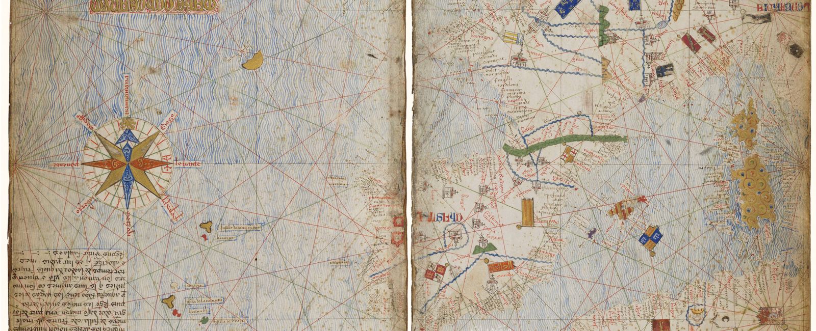 أوروبا وإفريقيا سنة 1375 حسب أبراهام كريسكيز الميورقي 