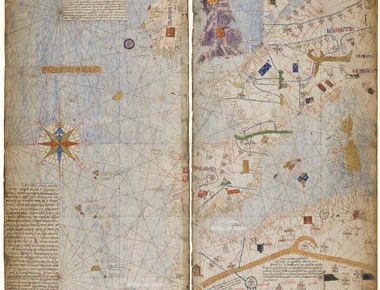 أوروبا وإفريقيا سنة 1375 حسب أبراهام كريسكيز الميورقي 