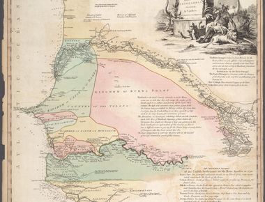  خريطة غرب إفريقيا تتحدث عن أصل تسمية نهر السنغال  سنة 1789