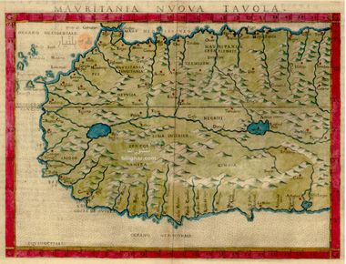 غرب إفريقيا سنة 1561 حسب الجغرافي الإيطالي جيرولامو روسيللي